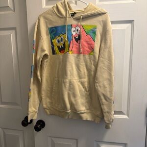 Nickelodeon Cream Hoodie with SpongeBob and Patrick